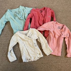 4 pack carters long sleeve “cardigans”